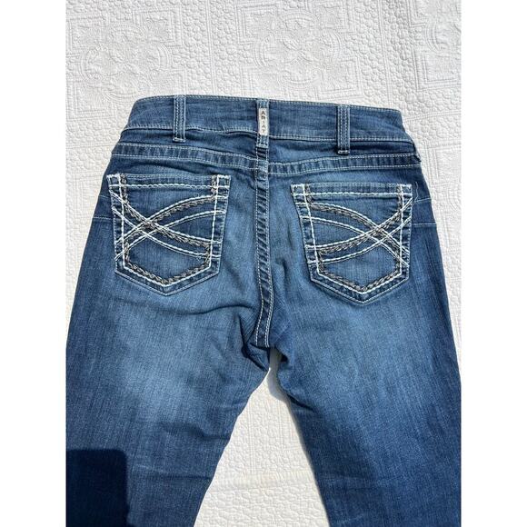 Ariat Mid Rise stretch entwined boot cut jeans, women's 30R - Picture 1 of 11
